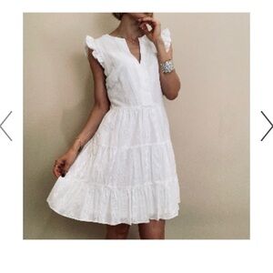 Laundry by Shelli Segal Los Angeles, eyelet dress, white, size 6 NWOT